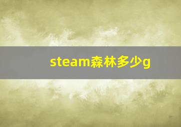 steam森林多少g