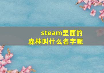 steam里面的森林叫什么名字呢