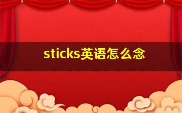 sticks英语怎么念