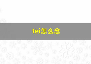 tei怎么念