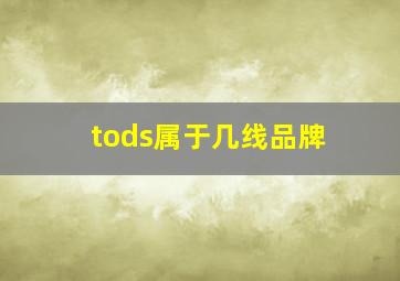 tods属于几线品牌