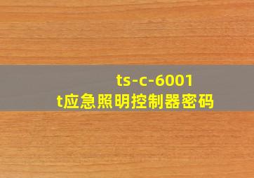 ts-c-6001t应急照明控制器密码