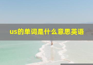 us的单词是什么意思英语