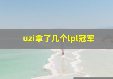 uzi拿了几个lpl冠军