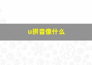 u拼音像什么