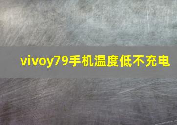 vivoy79手机温度低不充电