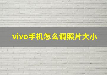 vivo手机怎么调照片大小