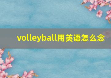 volleyball用英语怎么念