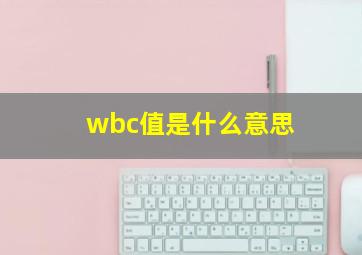 wbc值是什么意思