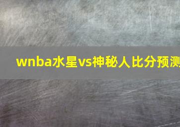 wnba水星vs神秘人比分预测