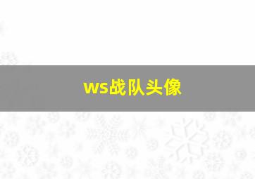 ws战队头像