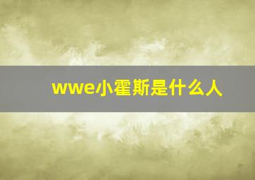 wwe小霍斯是什么人