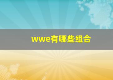 wwe有哪些组合