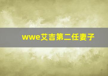 wwe艾吉第二任妻子