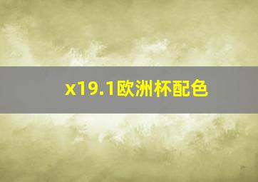 x19.1欧洲杯配色