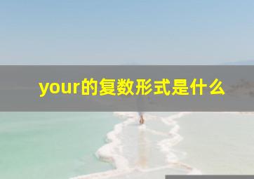 your的复数形式是什么