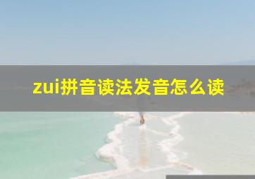 zui拼音读法发音怎么读