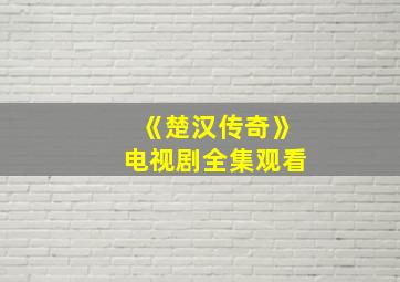 《楚汉传奇》电视剧全集观看