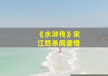 《水浒传》宋江怒杀阎婆惜