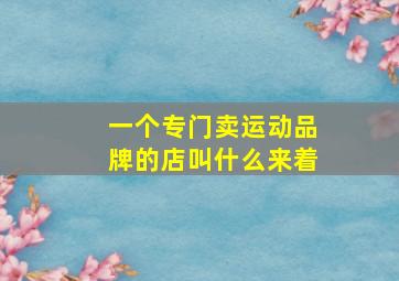 一个专门卖运动品牌的店叫什么来着