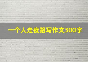 一个人走夜路写作文300字