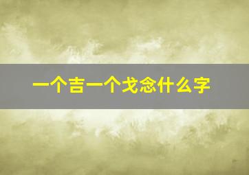 一个吉一个戈念什么字