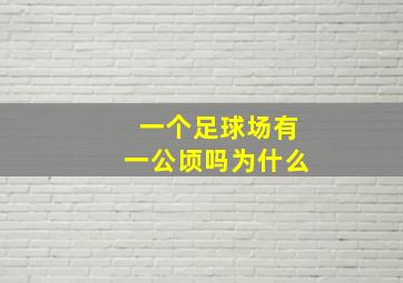 一个足球场有一公顷吗为什么