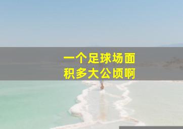 一个足球场面积多大公顷啊