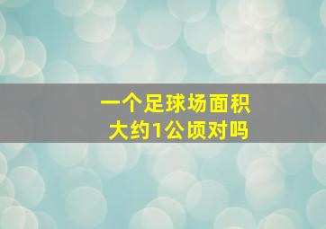 一个足球场面积大约1公顷对吗