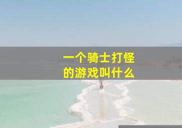 一个骑士打怪的游戏叫什么