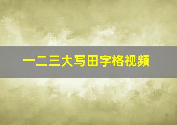 一二三大写田字格视频