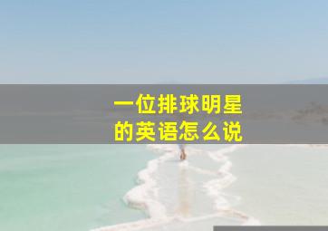 一位排球明星的英语怎么说