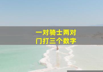 一对骑士两对门打三个数字