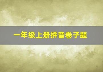 一年级上册拼音卷子题