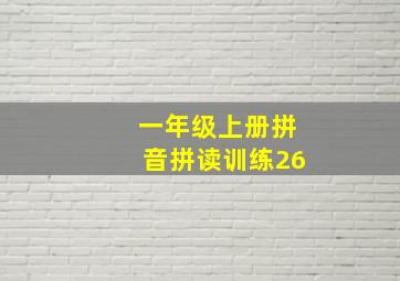 一年级上册拼音拼读训练26