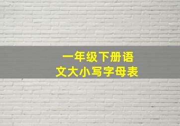 一年级下册语文大小写字母表