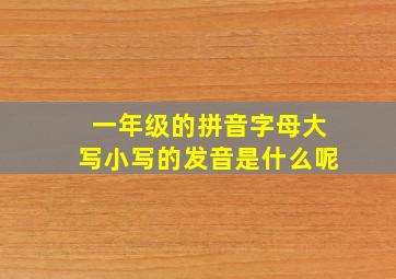 一年级的拼音字母大写小写的发音是什么呢