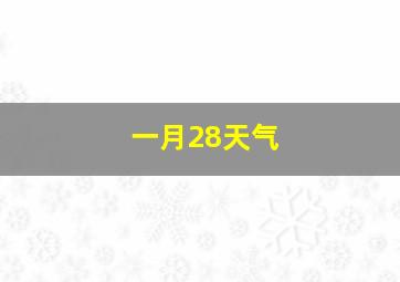 一月28天气