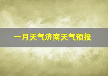 一月天气济南天气预报