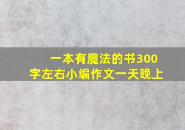 一本有魔法的书300字左右小编作文一天晚上