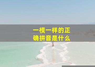 一模一样的正确拼音是什么