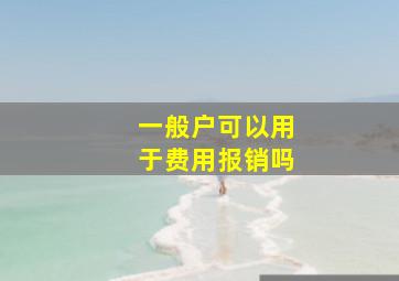 一般户可以用于费用报销吗