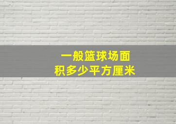 一般篮球场面积多少平方厘米