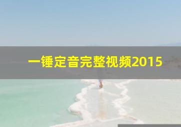 一锤定音完整视频2015