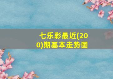 七乐彩最近(200)期基本走势图