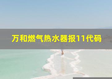 万和燃气热水器报11代码