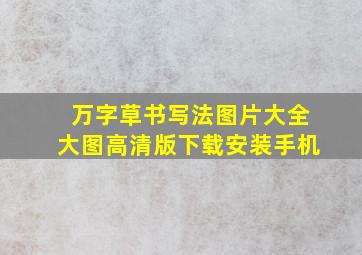 万字草书写法图片大全大图高清版下载安装手机