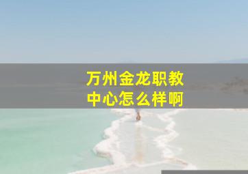 万州金龙职教中心怎么样啊