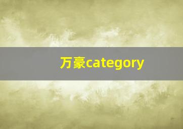 万豪category