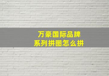 万豪国际品牌系列拼图怎么拼